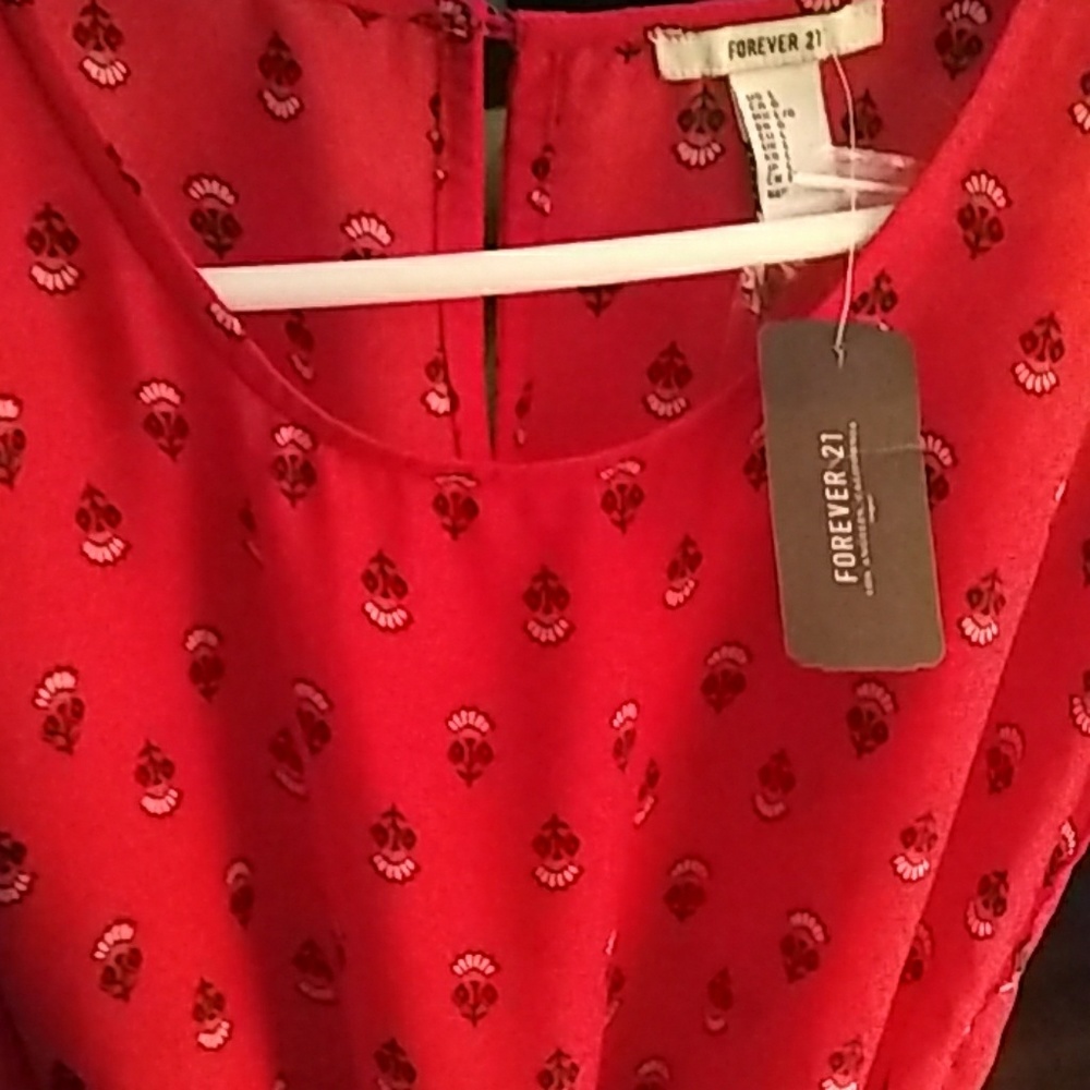Red cap sleeve Forever 21 dress